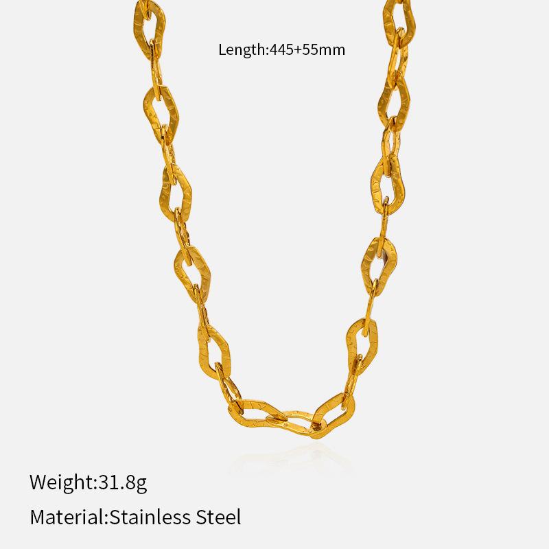 European and American Stainless Steel Bracelet Electroplating Does Not Fade Titanium Steel Necklace Simple and Exquisite Light Luxury Jewelry Chain 