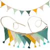 Festoni Bandierine in Cotone Crepe Colori Caramella Luminosi Per Asilo Nido Compleanni di Bambini Feste Eventi