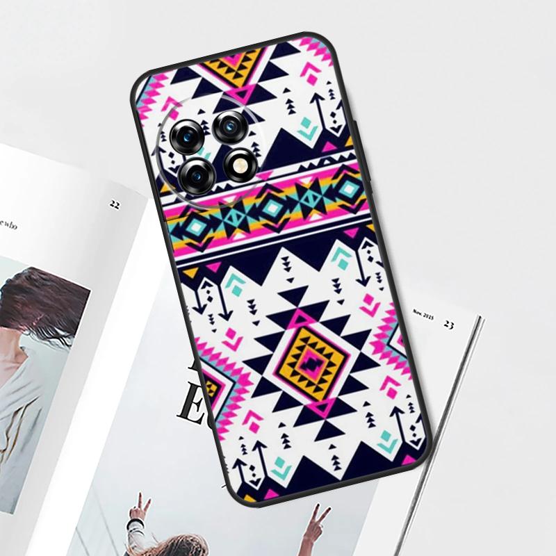 Tribal Aztec Geometric Colour Case For OnePlus Nord CE 5 2 3 4 Lite N30 OnePlus 11 12 13 15 13T 13R 10T 12R 9 10 Pro Cover