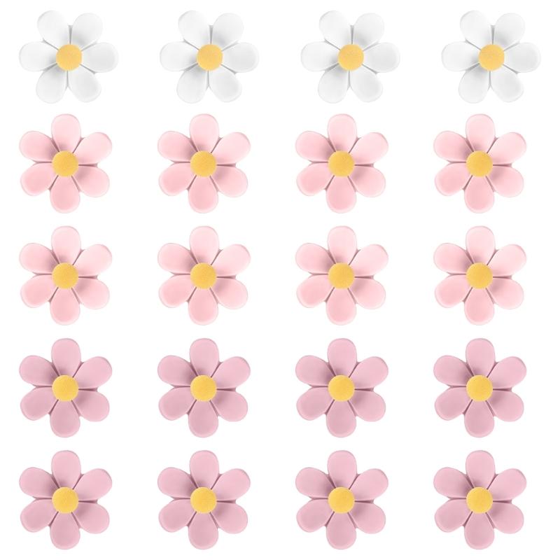 10/20/30Pcs Flower Head Push Pins Cork Notice Board Thumb Tacks for Office Bulletin Board Display Picture Note Memos