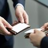 1/2Pcs Metal Business Card Holder for Desk Stainless Steel Card Stand Organizer Cards Display for Office Exhibition Gold Tone