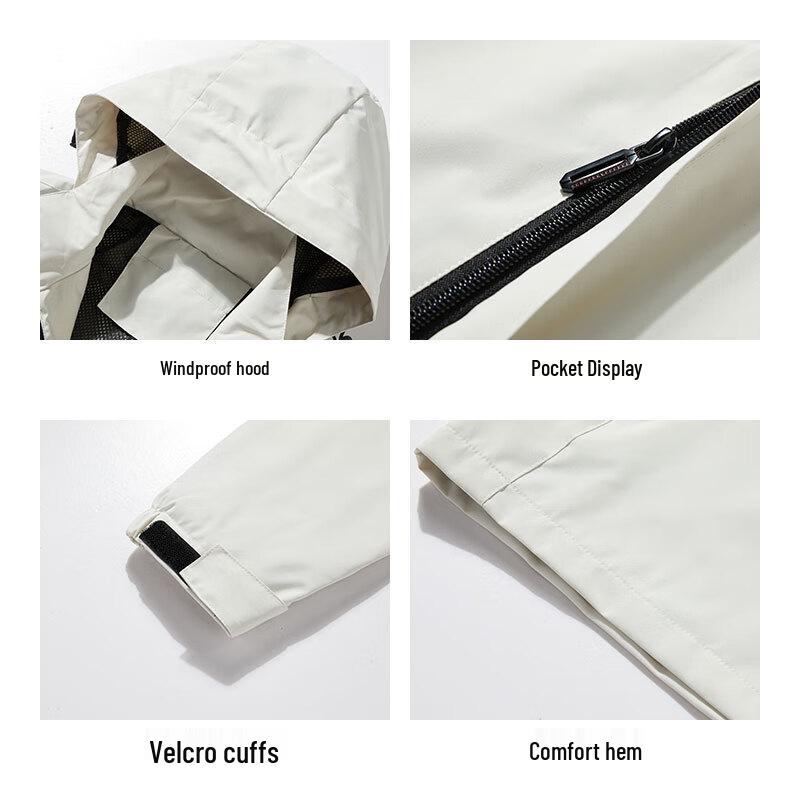 EASTERN CAMEL Unisex Hooded Outdoor Windbreaker Jacket