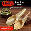Natural Horn Gua Sha Tool – Full Body Massage Scraping Board for Acupressure & Lymphatic Drainage