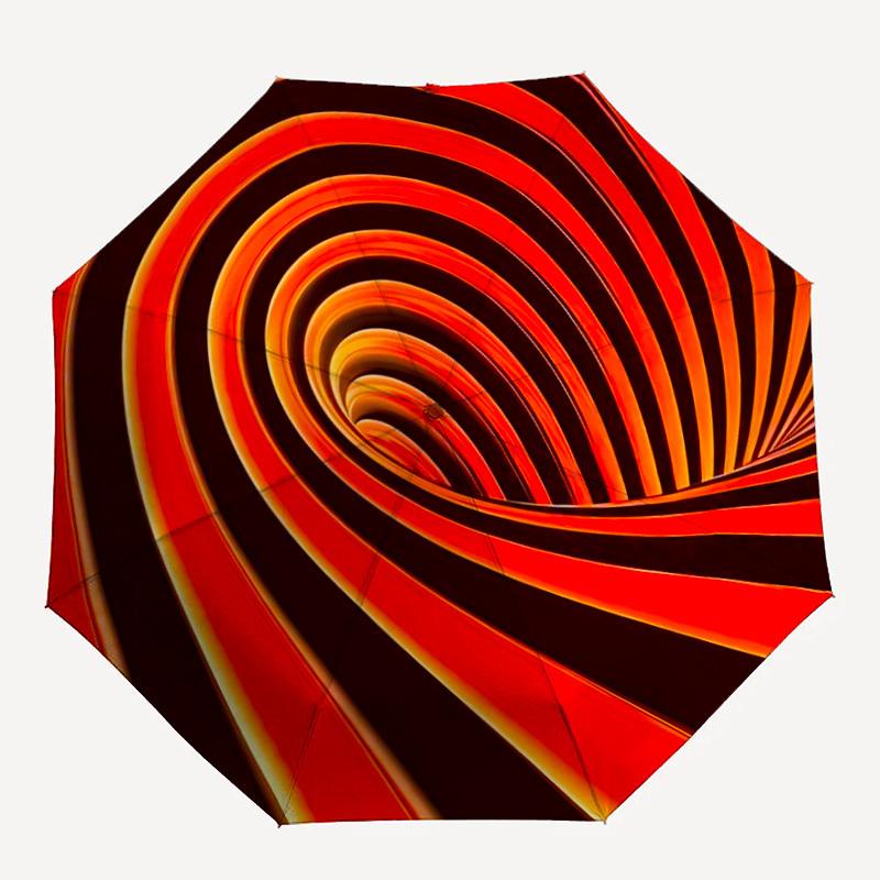 

1pc Spiral Tunnel Automatic Folding Umbrella - Portable Collapsible 8-Rib Umbrella for All Seasons yy251119199