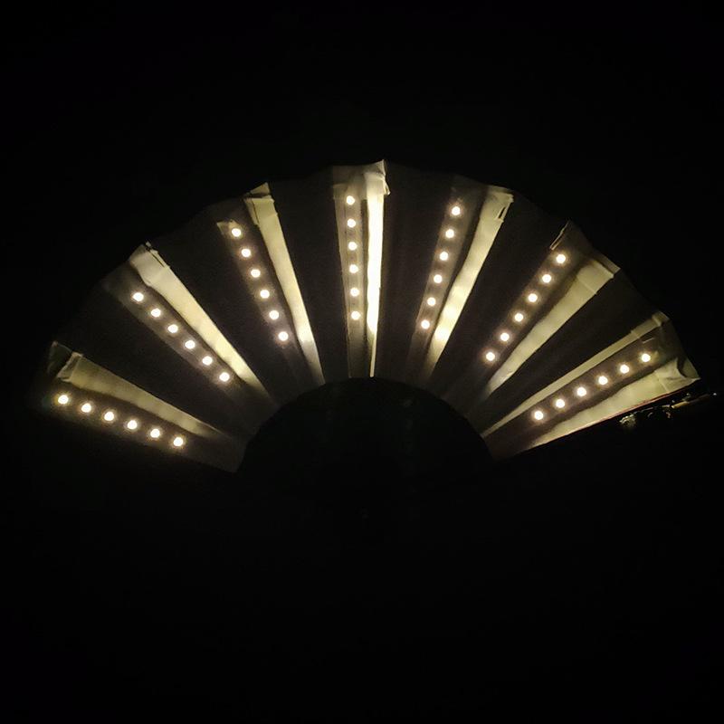 Ventilatore Pieghevole a LED da 8 Pollici - Accessorio Luminoso Colorato per Festa, Bar, Disco e Atmosfera da Nightclub