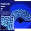 33cm Large Folding Hand Rave Fan Chinease/Japanese Music Colorful Fan Gradient Reflective Festival Dance Fan Fan Gifts Fold Q4C5