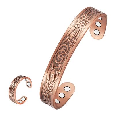 1Pc Magnetic Copper Bracelet Vintage Bracelet Ring Copper Bracelet Bracelet  Energy Bracelet, Size Adjustable
