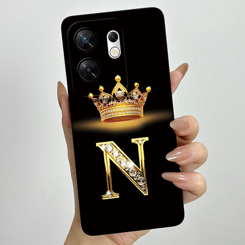 Case for infinix Zero 30 4G 5G Case X6731 Crown Letters Soft Silicone Shockproof Cover For Infinix Zero30 4g Cases X6731B Funda