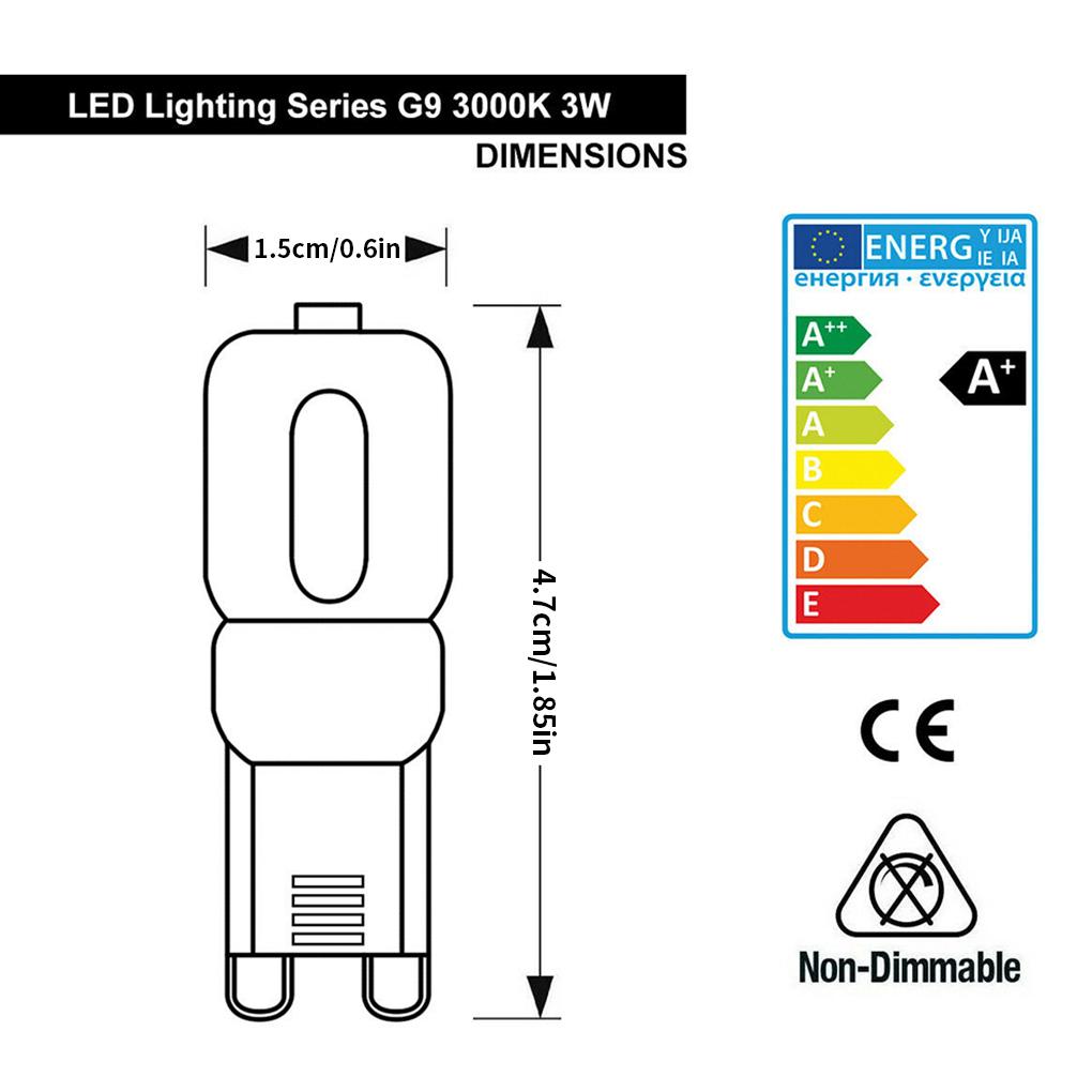 LED Light G9 LED Lamp Crystal Cream White Housing Light 240V 3W 3000K Lamp