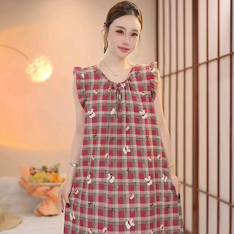 Women's Cotton Silk Camisole Pajama Dress - Summer, Loose Fit, Cute Japanese Style, Sexy and Thin, Perfect for Students