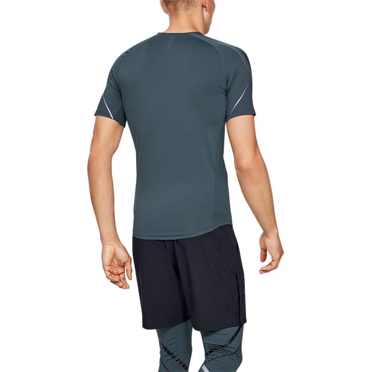 Under Armour UA RUSH Graphic Short Sleeve Workout Shirt Men tops Cool-Copper 1345196-073
