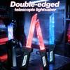 Bright Double Edged Telescopic Lightsaber Flash Sword With Red And Blue Light For Cosplay Sword Toy Party Family Interactive Toy