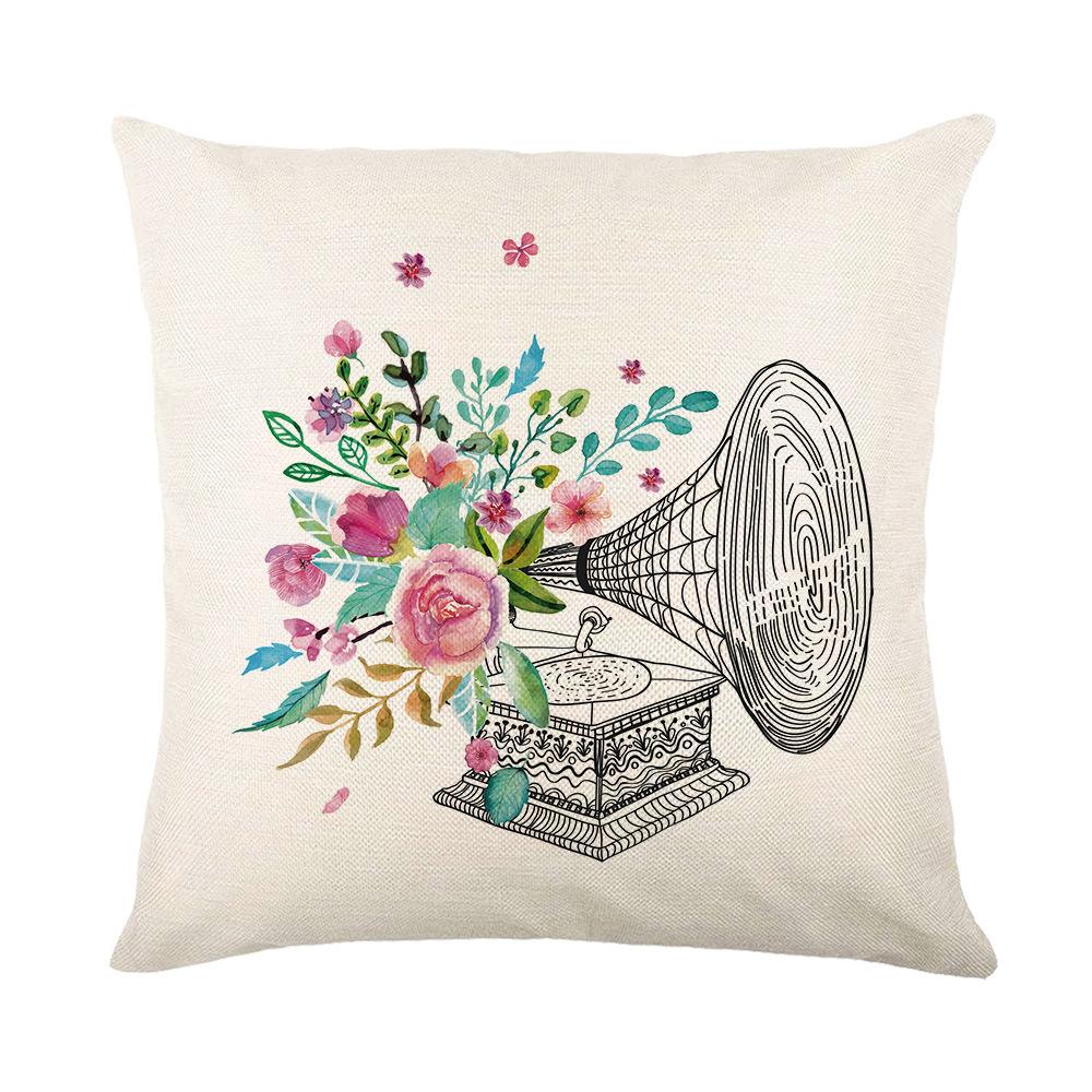 Pillow New Spring Home Decoration Printed Cushion Cover Sofa Cushion Cushion Pillow Cover