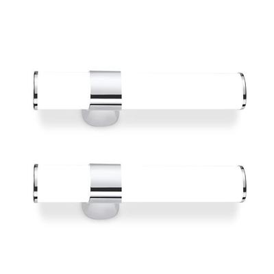 Bathroom Wall Light - NETTLIFE - 35 Cm - 6W - 4000K - IP44 - Chrome - Pack of 2