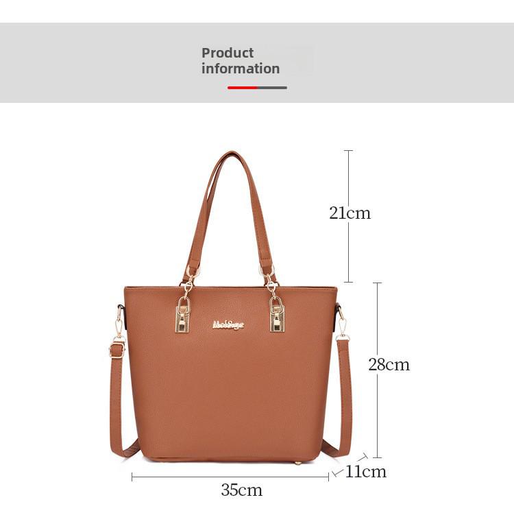 2023 Sada tašek pro matku a dítě: Trendy Kabelka, Taška přes rameno a Dámská velká taška crossbody - Šestidílná kolekce