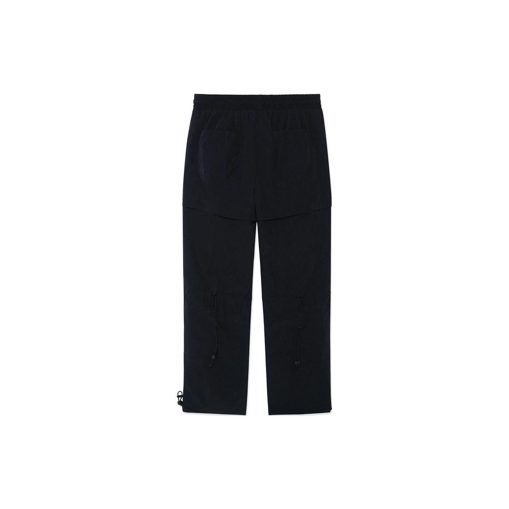 Li-Ning China Series Logo Print Straight Loose Sports Pants Men Bottoms Black AYKS101-2