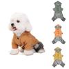 Hooded Dog Winter Coat 4-Legged Flannel Warm Insulated Pet Jacket for Teddy & Small Dogs
