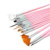 15Pcs Nail Brush Gel Brush For Manicure Acrylic UV Gel Extension Pen Nail Polish Painting Drawing Brush Liner Nail Brush