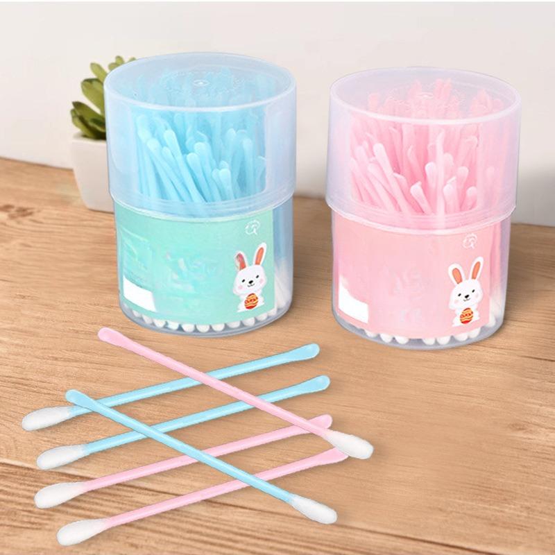Disposable Colored Double-tip Cotton Swabs Earwax Pick Ear Scoop Cotton Swabs Household Makeup Swabs