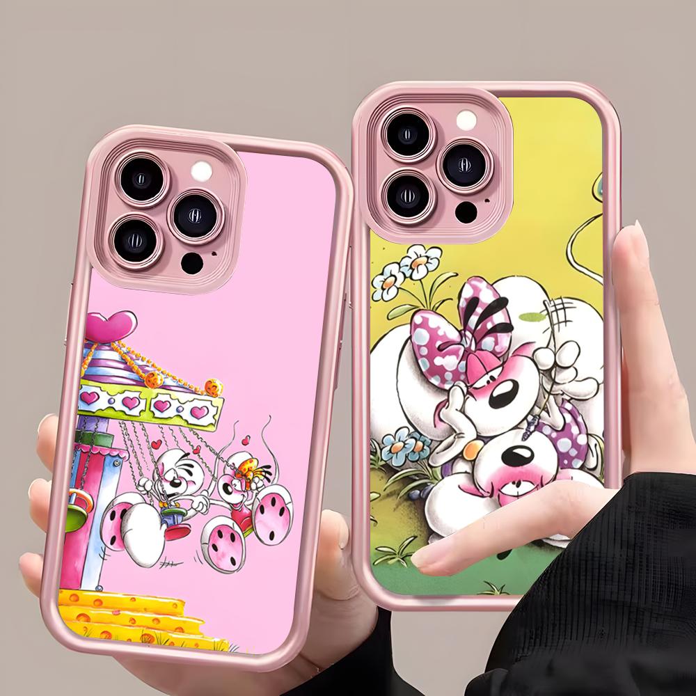 Cartoon D-Diddl Telefoonhoesje Voor IPhone Air 17 Pro Max 16 E 15 14 Pro Max 13 12 11 Mini Plus Zacht Siliconen Roze Hoesje