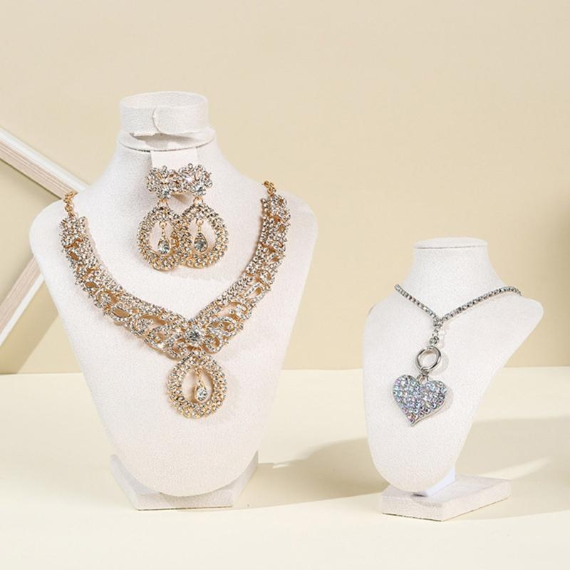 Practical Sturdy Lint Jewelry Bust Stand Small Necklace Display Holder Jewelry Accessory for Trade Show Exhibits