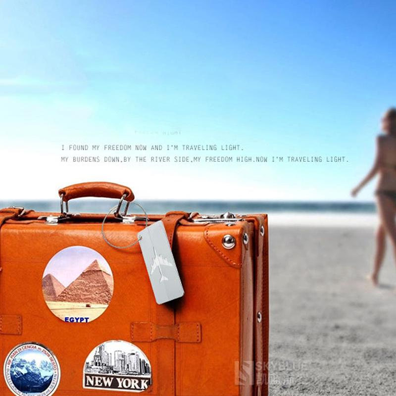 Aluminum Alloy Travel Luggage Tags Baggage Suitcase Address Tag Label