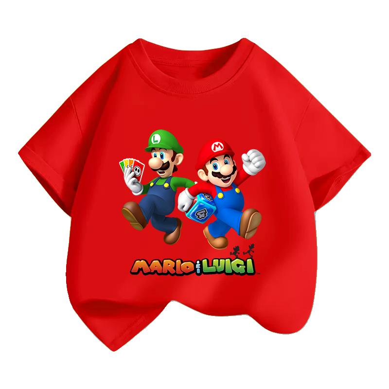 Super Mario Brothers Mens and Womens Clothing Short Sleeve New Tshirt Half Sleeve Summer Top Stylish Childrens Clothing