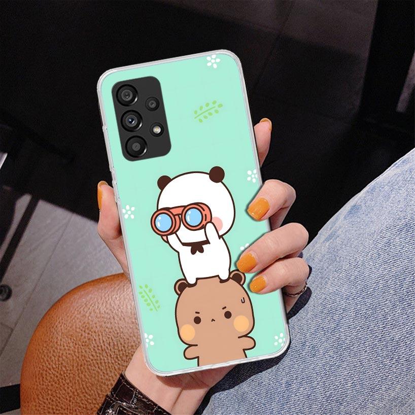 Cute Peach Goma Cat Phnoe Case for Samsung Galaxy A17 A37 A57 A16 A26 A36 A56 A15 A14 A13 A55 A54 A53 A35 A34 A33 A25 A24 A23 A5