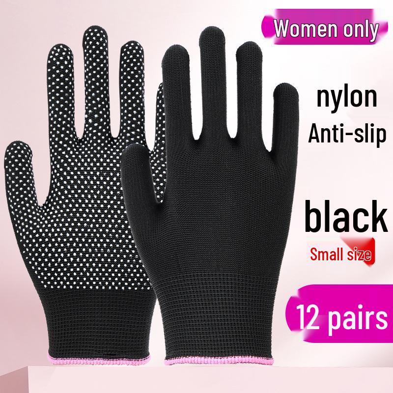 Breathable Non-Slip Nylon Summer Work Gloves - Unisex, Wear-Resistant, Sunscreen