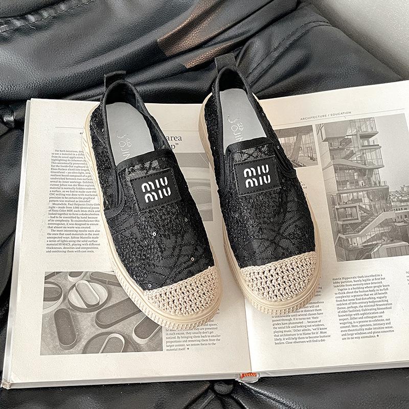 Fashion retro breathable fisherman shoes women s spring and summer new versatile one-pedal flat single shoes casual shoes 35 4555₽