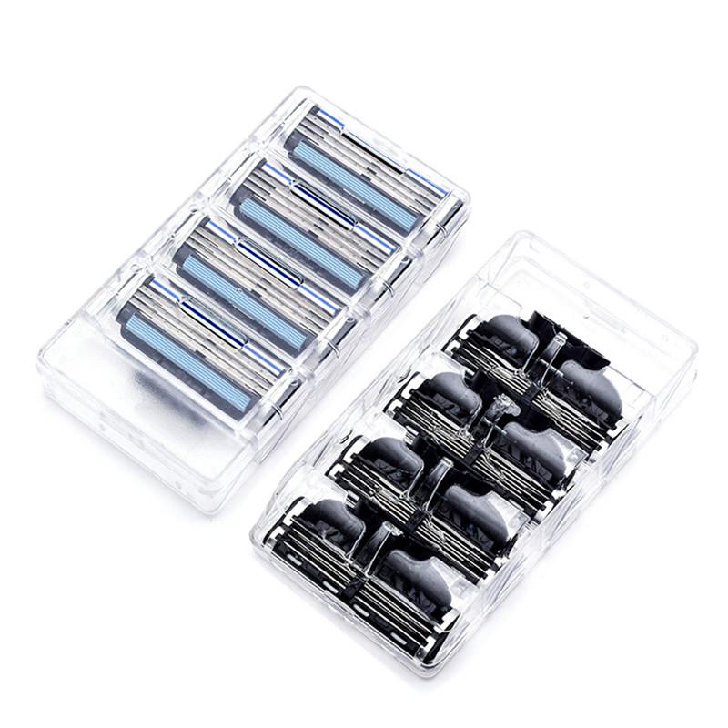 8pcs/pack Men's Razor Blade Compatible for Gillettee Mache 3 Mache Shaving Razor Blade