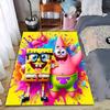 Colorful Cartoon Sponge and Star Character Carpet for Kids Room Decor Suitable for Use As an Anti-slip for Living Room Bedroom Sofas