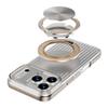 Luxury Rotating Magnetic Stand MagSafe Case for iPhone 17 16 15 14 13 12 Pro Max 17Air 17Pro 16e Metal Button Ripple Shape Cover