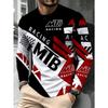 Men's Casual Printed Long-sleeved Round-neck T-shirt, a Casual Round-neck Shirt Suitable for Outdoor Work Attire