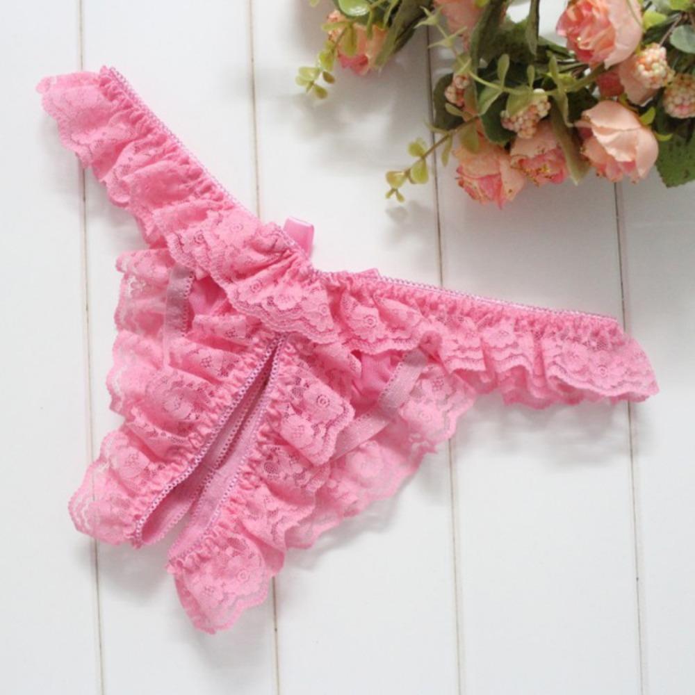 Lace Women's Sexy Panties Open Crotch T Pants Real Shot, Seductive Transparent Sexy Women's Underwear 2007