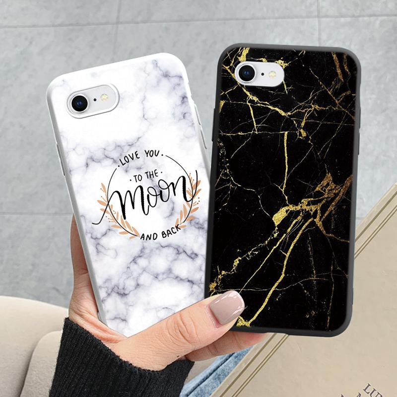 Fashion Marble Cover For iphone SE 2020 7 8 Plus Soft Protective Cases Silicone Coque Bumper Fundas For iphone 8+ SE2020 Shell