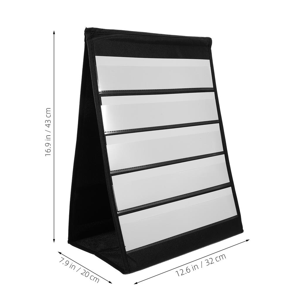 Desktop Display Stand Chart Business Card with Sleeves Stands Pvc Classroom Schedule Pocket Preschool Calendar Rack