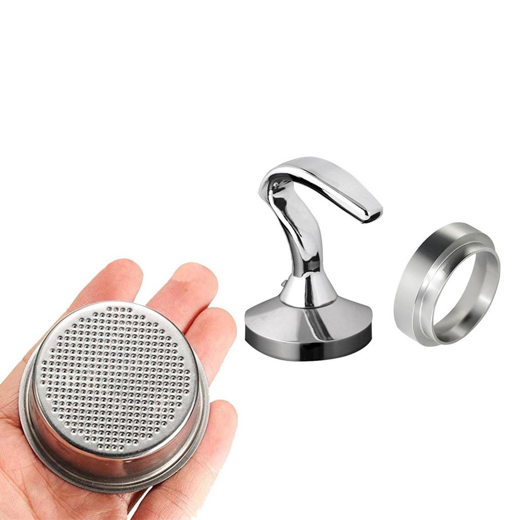 3Pcs Stainless Steel Coffee Distributor Tamper Filter Espresso Machine Accessory