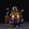 Brass Cloisonné Maitreya Statue Living Room Home Decor Antique Replica Buddha Hall Worship Ornament