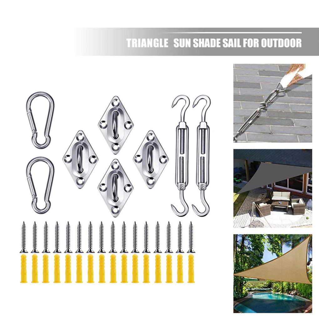 Ship Sunshade Stainless Steel Spring Hook Awning Canopy Buckle Swing Hardware Screws Kit for Household Outdoor