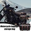Leather Motorcycle Bag Riding Side Frame Bag Vintage Design Motorcycle Accessories for Rear Seat Side Frame and Electric Scooter