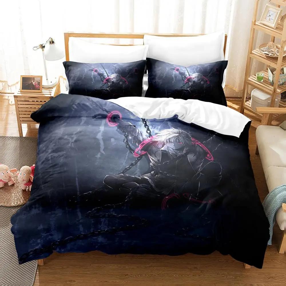 Anime Legend Of Heroes Bedding Set Duvet Cover Bed Set Quilt Cover Pillowcase Comforter King Queen Size Boys Adult Bedding Set