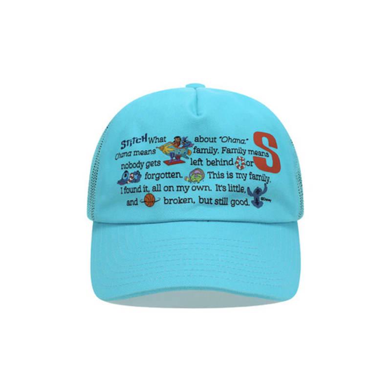 SUNLOVE [STITCH] Mesh Trucker Cap Light Blue