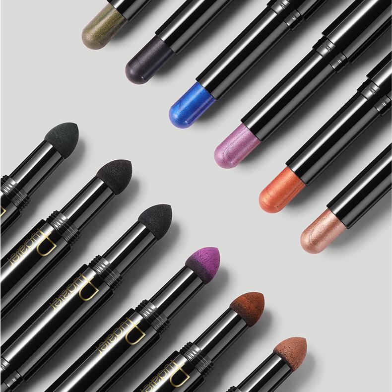 Lidschattenstift mit zwei Enden, Perlglanz-Lidschattenstift, Highlighter, Hervorhebung, nicht verschmierendes Augen-Make-up