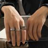 Vintage Hexagram Ring Set for Men Hip Hop Fashion Personality Rings Trendy Hand Accessories