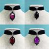 Vintage Velvet Swan Necklace With Cross Chain For Gothic Jewelry Lovers