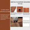 Genuine Leather Passport Wallet for Men and Travel Passport Holder with Airtag Airtag Passport Cover for Two Travel Essentials Festival Gift Lychee