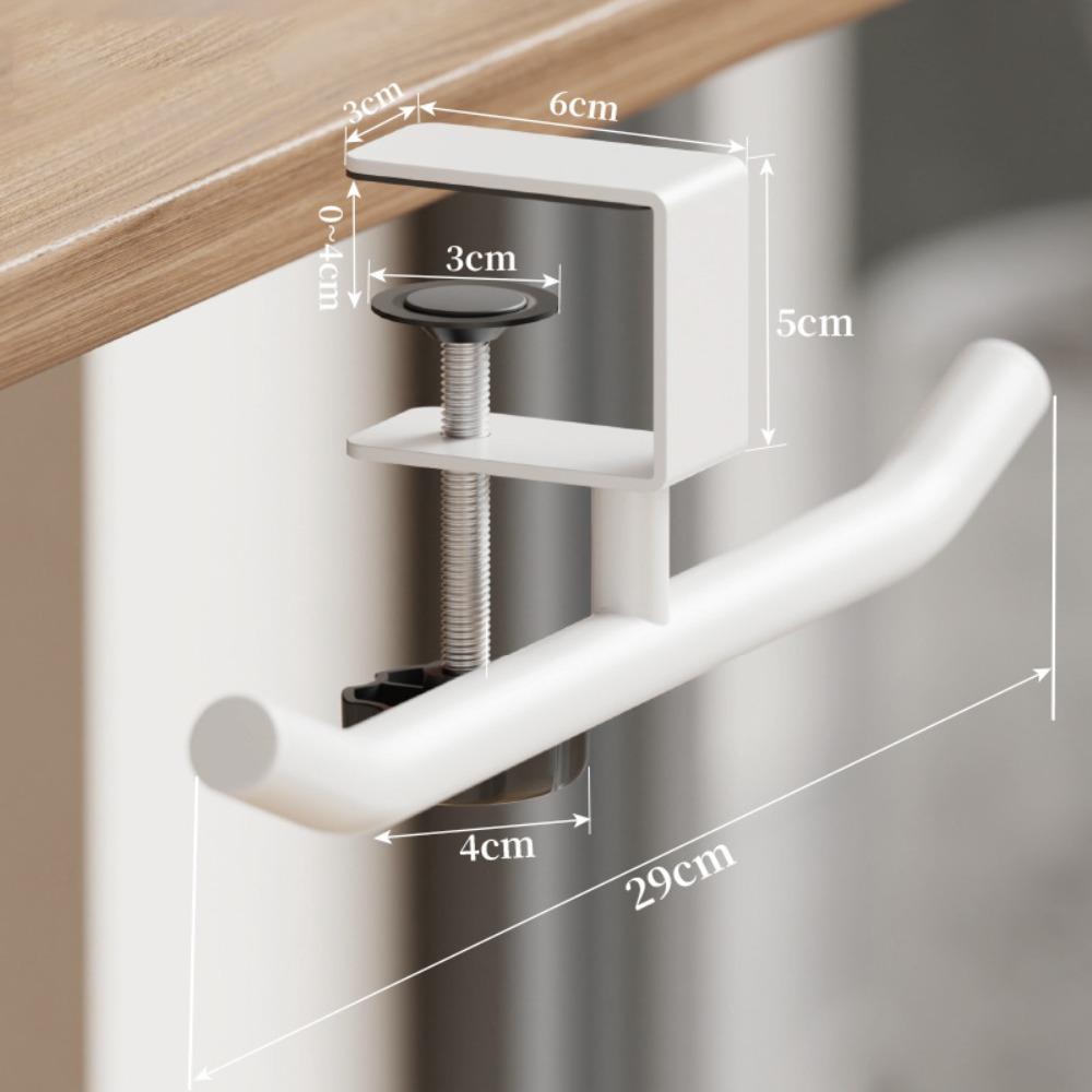 Adjustable Desk Side Hook Double Pole Design Punch-free Table Backpack Holder Hanging Space Saving Desk Mounted Hook