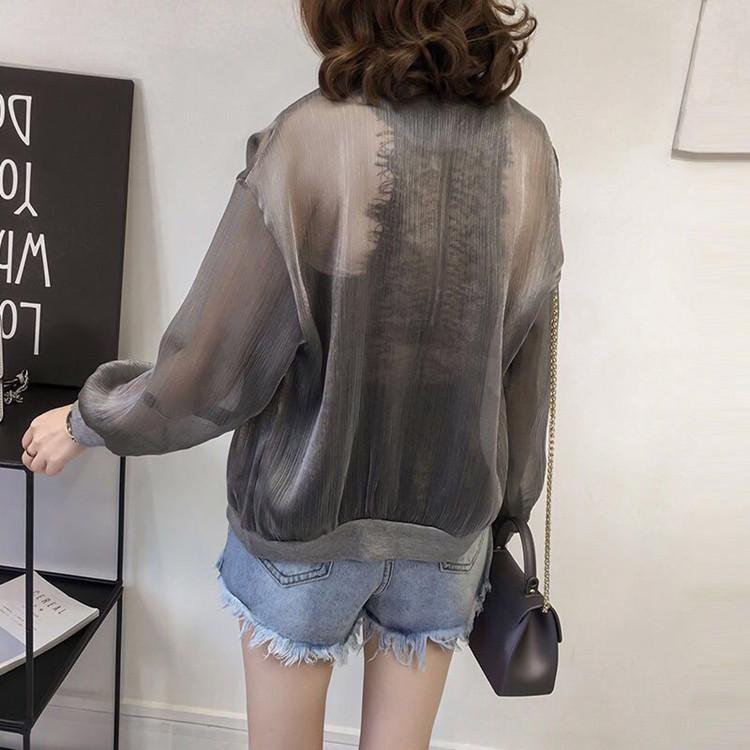 Plus Size Women's Summer Sun Protection Organza Zipper Jacket (2022 Korean Style)