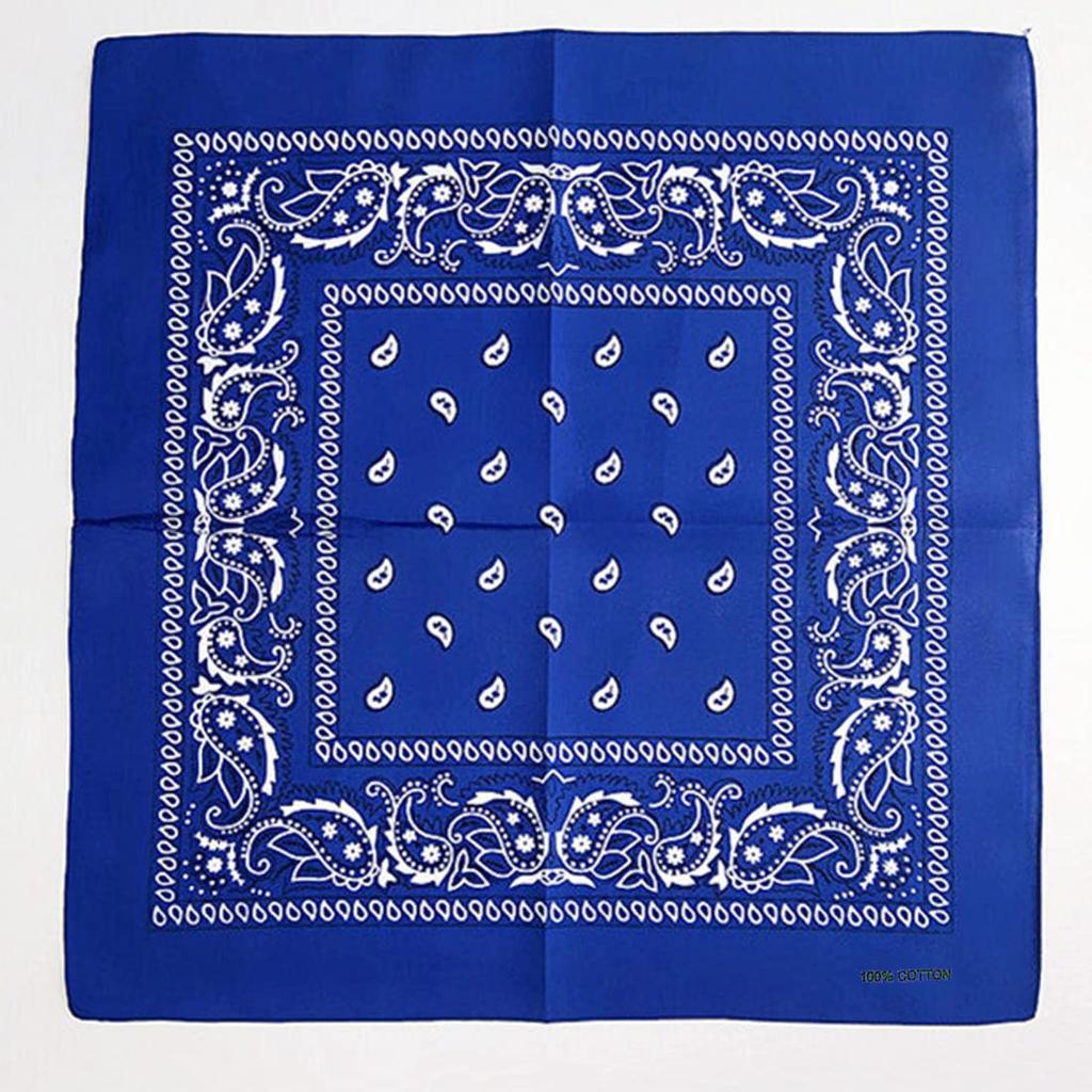 Trifong bandana blue paisley bandana adult stylish 100% cotton cashew pattern bandana men's unisex light blue 55cm x 55cm KC-D
